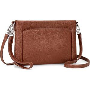 Genuine Leather Wristlet Wallet for Women Soft Leather Crossbody Bag Clutch Purs